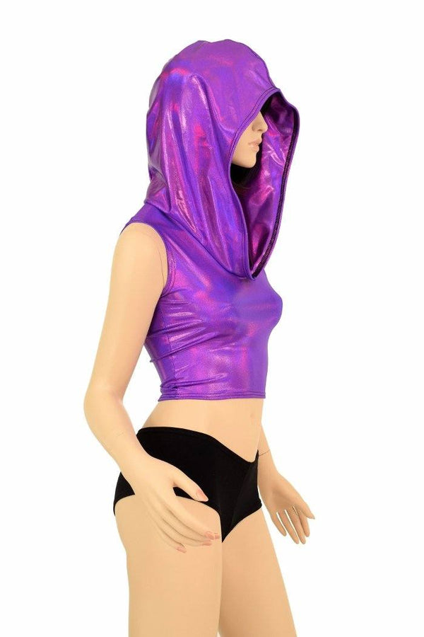 Grape Purple Crop Hoodie - 3