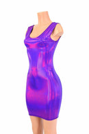 Grape Purple Holgraphic Tank Dress - Coquetry Clothing