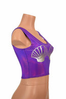 Grape Seashell Crop Top - Coquetry Clothing