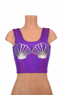 Grape Seashell Crop Top - Coquetry Clothing