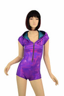 Grape & Turquoise Dragon Romper - Coquetry Clothing