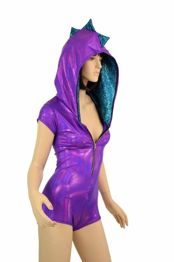 Grape & Turquoise Dragon Romper - Coquetry Clothing