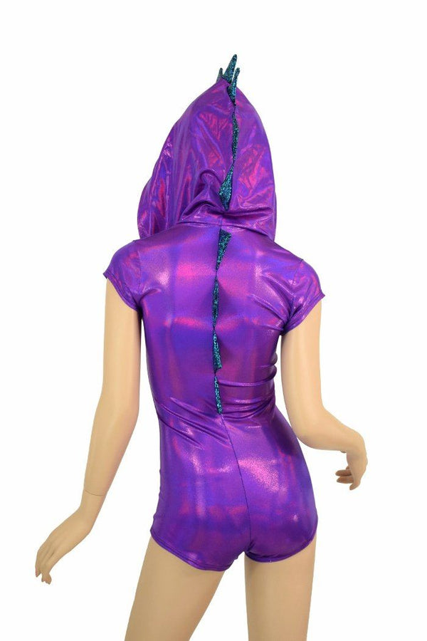 Grape & Turquoise Dragon Romper - 6