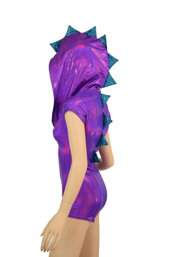Grape & Turquoise Dragon Romper - 7