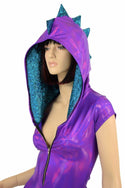 Grape & Turquoise Dragon Romper - 8