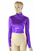 Grape Turtle Neck Crop - Coquetry Clothing
