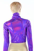 Grape Turtle Neck Crop - Coquetry Clothing