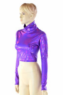 Grape Turtle Neck Crop - Coquetry Clothing