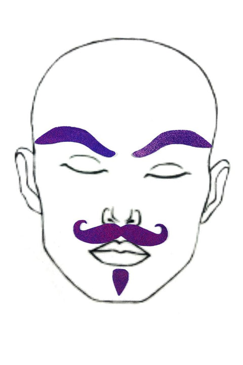 Purple "Dapper" Facial Fashion Kit - Coquetry Clothing