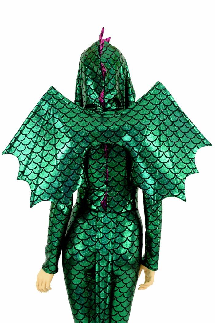 Green Dragon Catsuit (+Wings and Tail!) - Coquetry Clothing M / Green Dragon Scale Green Dragon Catsuit (+Wings and Tail!) - Coquetry Clothing M / Green Dragon Scale