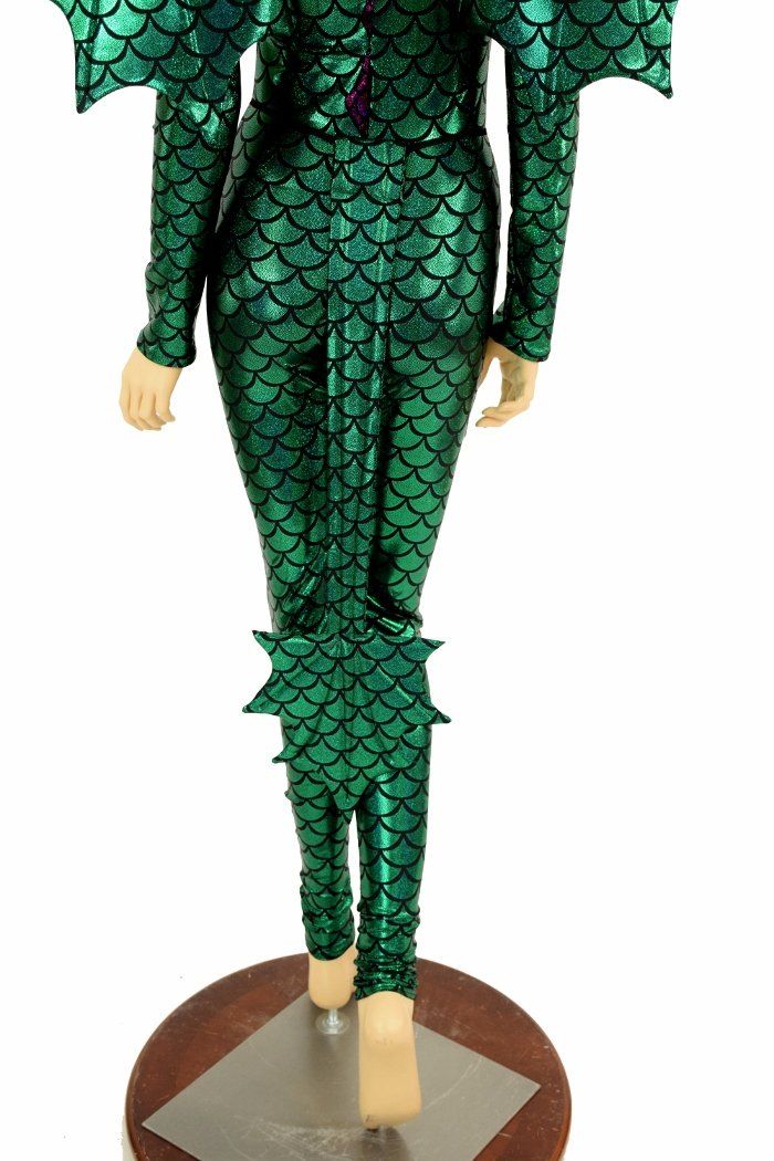 Green Dragon Catsuit (+Wings and Tail!) - Coquetry Clothing M / Green Dragon Scale Green Dragon Catsuit (+Wings and Tail!) - Coquetry Clothing M / Green Dragon Scale