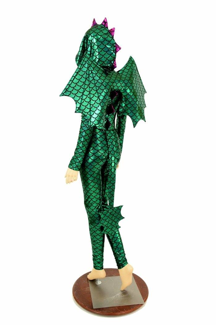Green Dragon Catsuit (+Wings and Tail!) - Coquetry Clothing M / Green Dragon Scale Green Dragon Catsuit (+Wings and Tail!) - Coquetry Clothing M / Green Dragon Scale