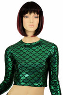 Green Dragon Crew Neck Crop Top - Coquetry Clothing