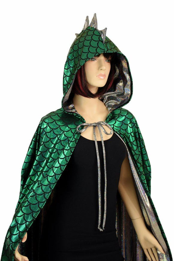 Green Dragon Hooded Cape - Coquetry Clothing