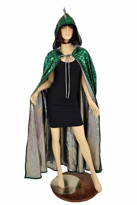 Green Dragon Hooded Cape - Coquetry Clothing