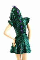 Green Dragon Hoodie Skater Dress - Coquetry Clothing
