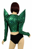 Green Dragon Mega Sharp Shoulder Crop - Coquetry Clothing