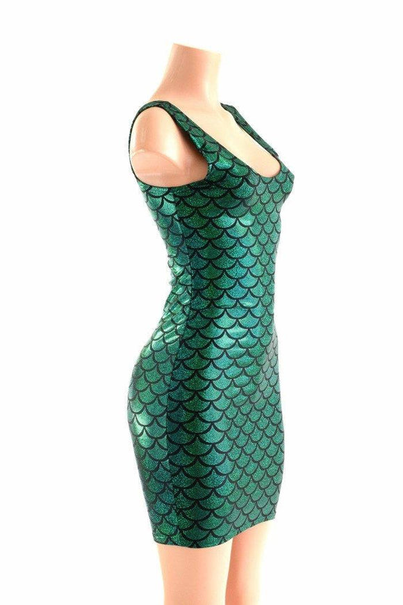 Green Dragon Scale Tank Dress - Coquetry Clothing