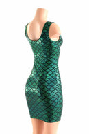 Green Dragon Scale Tank Dress - Coquetry Clothing