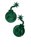 Green Kaleidoscope Bomb Pasties - Coquetry Clothing