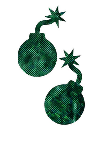 Green Kaleidoscope Bomb Pasties - Coquetry Clothing