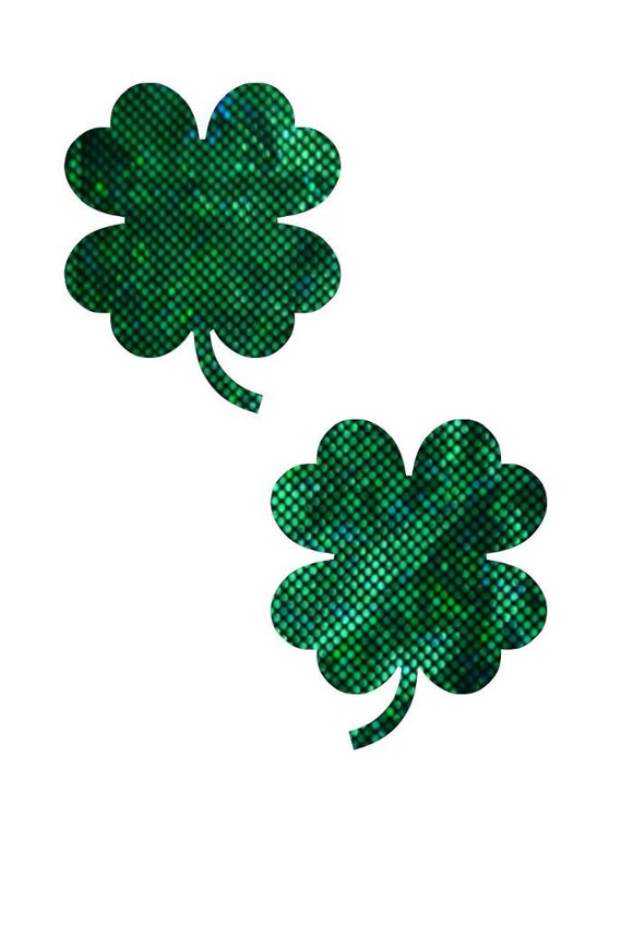 Green Kaleidoscope Clover Pasties - Coquetry Clothing
