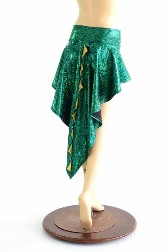 Green Kaleidoscope Dragon Tail Skirt - Coquetry Clothing