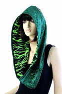 Green Kaleidoscope & Green Lightning Infinity Festival Hood - 4