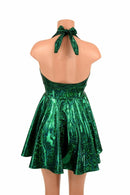 Green Kaleidoscope Halter Skater Dress - Coquetry Clothing