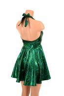 Green Kaleidoscope Halter Skater Dress - Coquetry Clothing