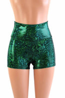 Green Kaleidoscope High Waist Shorts - Coquetry Clothing