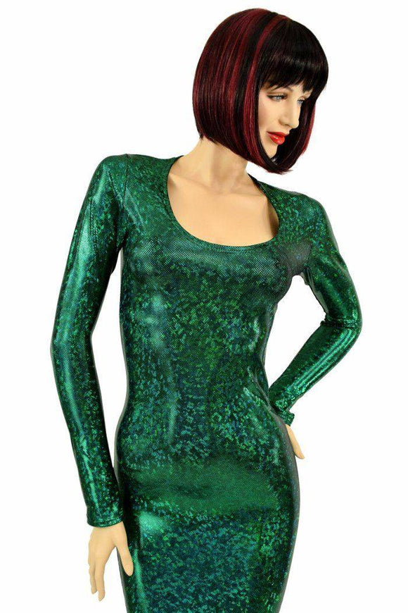 Green Kaleidoscope Puddle Train Gown - Coquetry Clothing