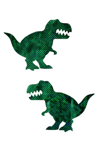 Green Kaleidoscope T Rex Pasties - Coquetry Clothing