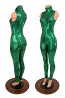 Green Kaleidoscope Turtle Neck Catsuit - Coquetry Clothing