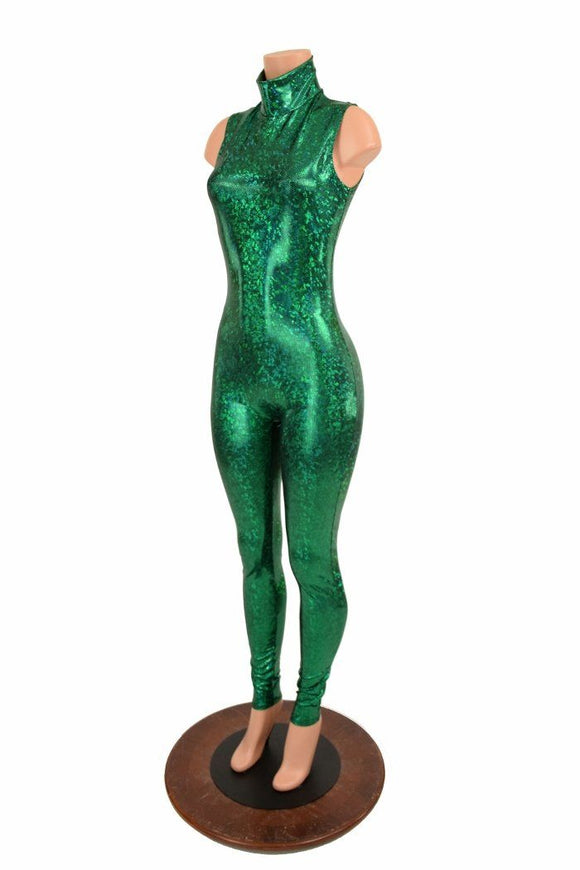 Green Kaleidoscope Turtle Neck Catsuit - Coquetry Clothing