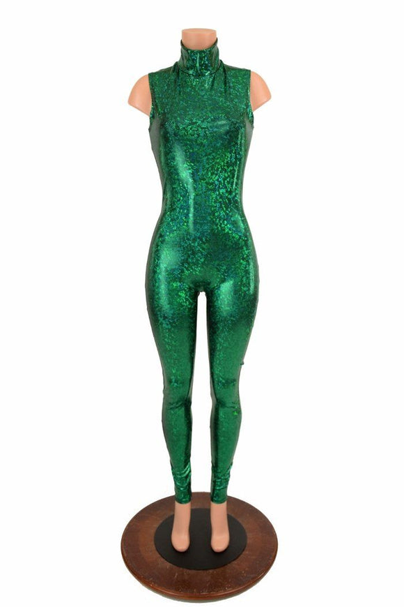 Green Kaleidoscope Turtle Neck Catsuit - Coquetry Clothing