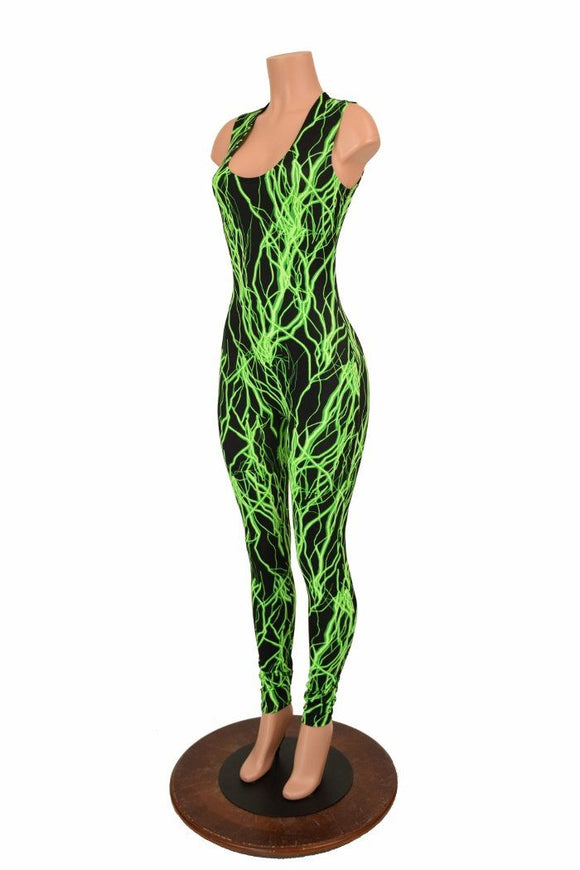 Green Lightning Catsuit - Coquetry Clothing