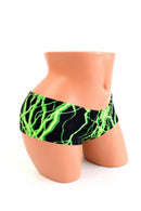 Green Lightning Cheeky Shorts - Coquetry Clothing