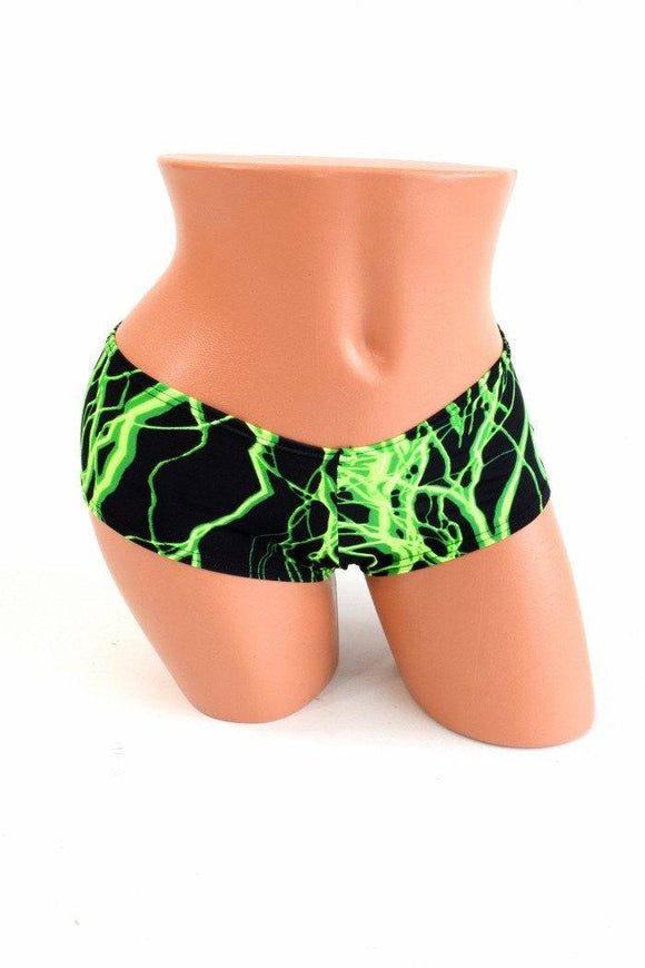 Green Lightning Cheeky Shorts - Coquetry Clothing