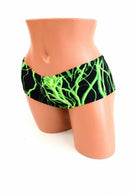 Green Lightning Cheeky Shorts - Coquetry Clothing