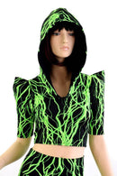 Green Lightning Crop & Leggings Set - Coquetry Clothing