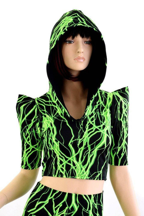 Green Lightning Crop & Leggings Set - 4
