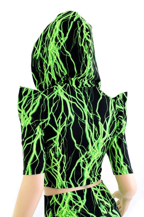 Green Lightning Crop & Leggings Set - 3