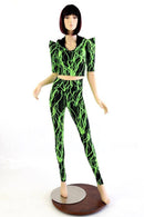 Green Lightning Crop & Leggings Set - Coquetry Clothing