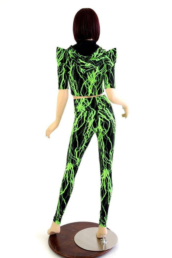 Green Lightning Crop & Leggings Set - 8