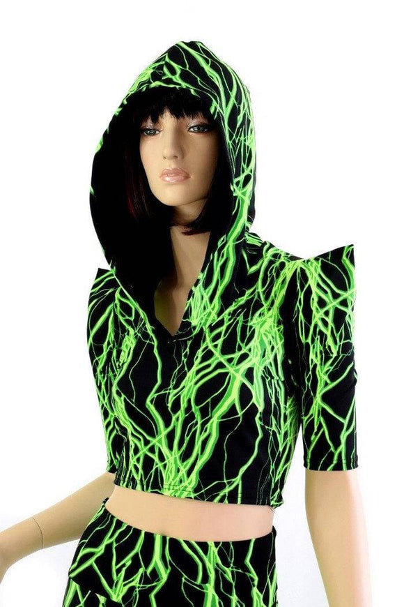 Green Lightning Crop & Leggings Set - Coquetry Clothing