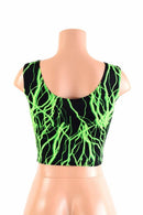 Green Lightning Crop Tank - Coquetry Clothing