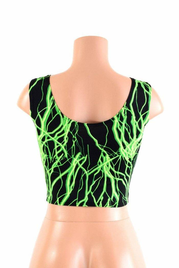 Green Lightning Crop Tank - Coquetry Clothing