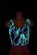 Green Lightning Crop Tank - Coquetry Clothing