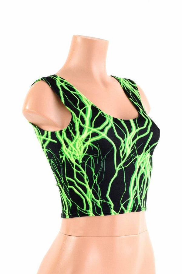 Green Lightning Crop Tank - 1